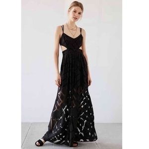 Silence + Noise Savannah Geo Mesh Maxi Dress